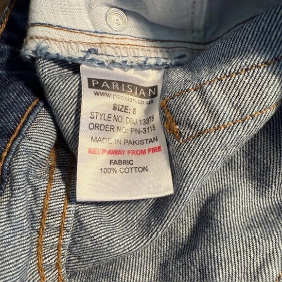 Parisian Distressed Boyfriend Jeans New w/ Tags Womens Size 4 (UK 8) - Picture 11 of 13